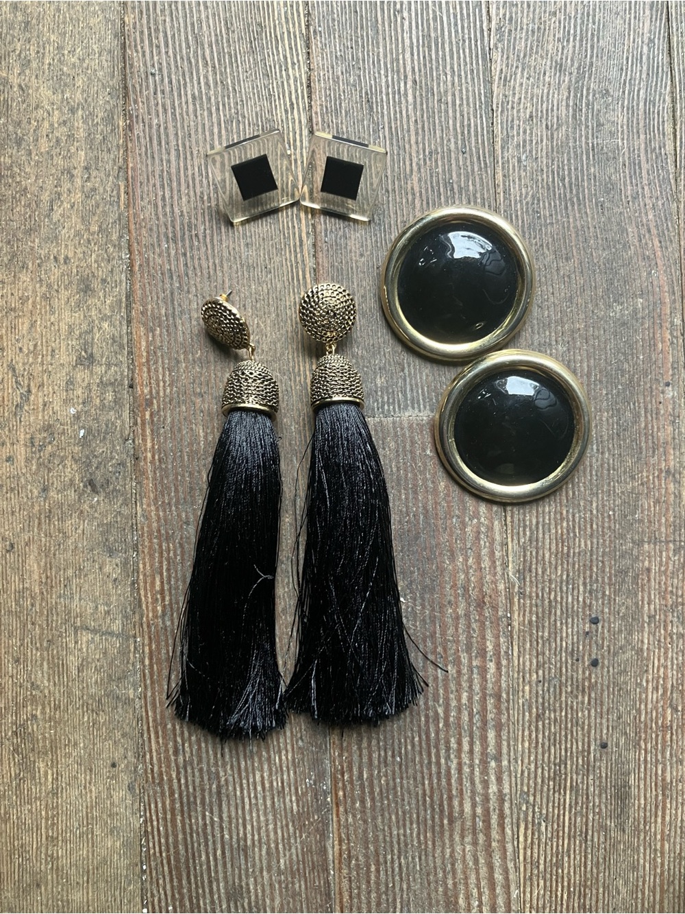 80’s statement earring lot of 3